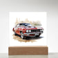 Muscle Car 06 - Square Acrylic Plaque With LED Base
