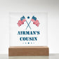 Airman's Cousin - Square Acrylic Plaque With LED Base