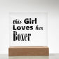 Boxer - Square Acrylic Plaque With LED Base