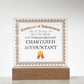 World's Greatest Chartered Accountant - Square Acrylic Plaque With LED Base