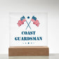 Coast Guardsman - Square Acrylic Plaque With LED Base
