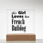 French Bulldog - Square Acrylic Plaque With LED Base