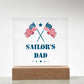 Sailor's Dad - Square Acrylic Plaque With LED Base