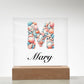 Mary (Sea Life) - Square Acrylic Plaque With LED Base
