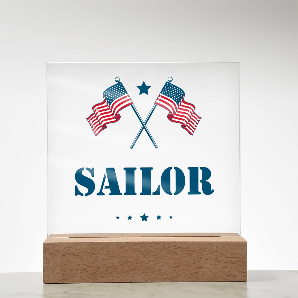 Sailor - Square Acrylic Plaque With LED Base
