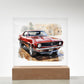 Muscle Car 04 - Square Acrylic Plaque With LED Base