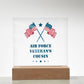 Air Force Veteran's Cousin - Square Acrylic Plaque With LED Base