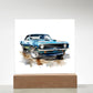 Muscle Car 12 - Square Acrylic Plaque With LED Base