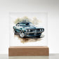 Muscle Car 13 - Square Acrylic Plaque With LED Base