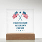 Coast Guard Veteran's Cousin - Square Acrylic Plaque With LED Base