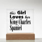 King Charles Spaniel - Square Acrylic Plaque With LED Base