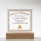 World's Greatest Nutrition and Dietetics Technician Registered - Square Acrylic Plaque With LED Base