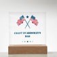 Coast Guardsman's Dad - Square Acrylic Plaque With LED Base