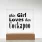 Cockapoo - Square Acrylic Plaque With LED Base