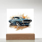 Muscle Car 03 - Square Acrylic Plaque With LED Base