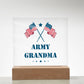 Army Grandma - Square Acrylic Plaque With LED Base