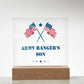 Army Ranger's Son - Square Acrylic Plaque With LED Base
