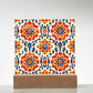 Mexican Floral Fiesta Pattern 047 - Square Acrylic Plaque With LED Base