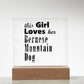 Bernese Mountain Dog - Square Acrylic Plaque With LED Base