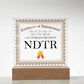 World's Greatest NDTR - Square Acrylic Plaque With LED Base