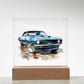 Muscle Car 12 - Square Acrylic Plaque With LED Base