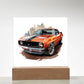 Muscle Car 08 - Square Acrylic Plaque With LED Base