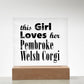 Pembroke Welsh Corgi - Square Acrylic Plaque With LED Base