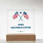 Army Granddaughter - Square Acrylic Plaque With LED Base