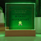 World's Greatest Budget Accountant - Square Acrylic Plaque With LED Base
