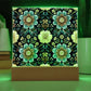 Mexican Floral Fiesta Pattern 046 - Square Acrylic Plaque With LED Base