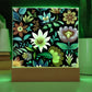 Mexican Floral Fiesta Pattern 036 - Square Acrylic Plaque With LED Base