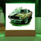 Muscle Car 08 - Square Acrylic Plaque With LED Base