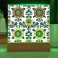 Mexican Floral Fiesta Pattern 044 - Square Acrylic Plaque With LED Base