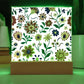 Mexican Floral Fiesta Pattern 024 - Square Acrylic Plaque With LED Base