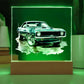 Muscle Car 12 - Square Acrylic Plaque With LED Base