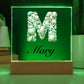 Mary (Sea Life) - Square Acrylic Plaque With LED Base