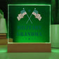 Military Grandma - Square Acrylic Plaque With LED Base