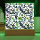 Mexican Floral Fiesta Pattern 022 - Square Acrylic Plaque With LED Base