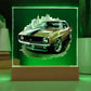 Muscle Car 08 - Square Acrylic Plaque With LED Base