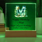 Happy Birthday Mary (Summer Beach) - Square Acrylic Plaque With LED Base