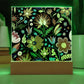 Mexican Floral Fiesta Pattern 039 - Square Acrylic Plaque With LED Base