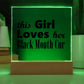 Black Mouth Cur - Square Acrylic Plaque With LED Base
