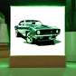 Muscle Car 09 - Square Acrylic Plaque With LED Base