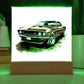 Muscle Car 07 - Square Acrylic Plaque With LED Base