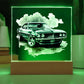 Muscle Car 13 - Square Acrylic Plaque With LED Base
