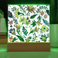 Mexican Floral Fiesta Pattern 021 - Square Acrylic Plaque With LED Base