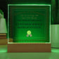 World's Greatest Customer Service Representative - Square Acrylic Plaque With LED Base