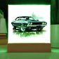 Muscle Car 02 - Square Acrylic Plaque With LED Base