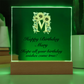 Happy Birthday test - Square Acrylic Plaque With LED Base