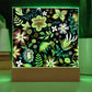 Mexican Floral Fiesta Pattern 037 - Square Acrylic Plaque With LED Base